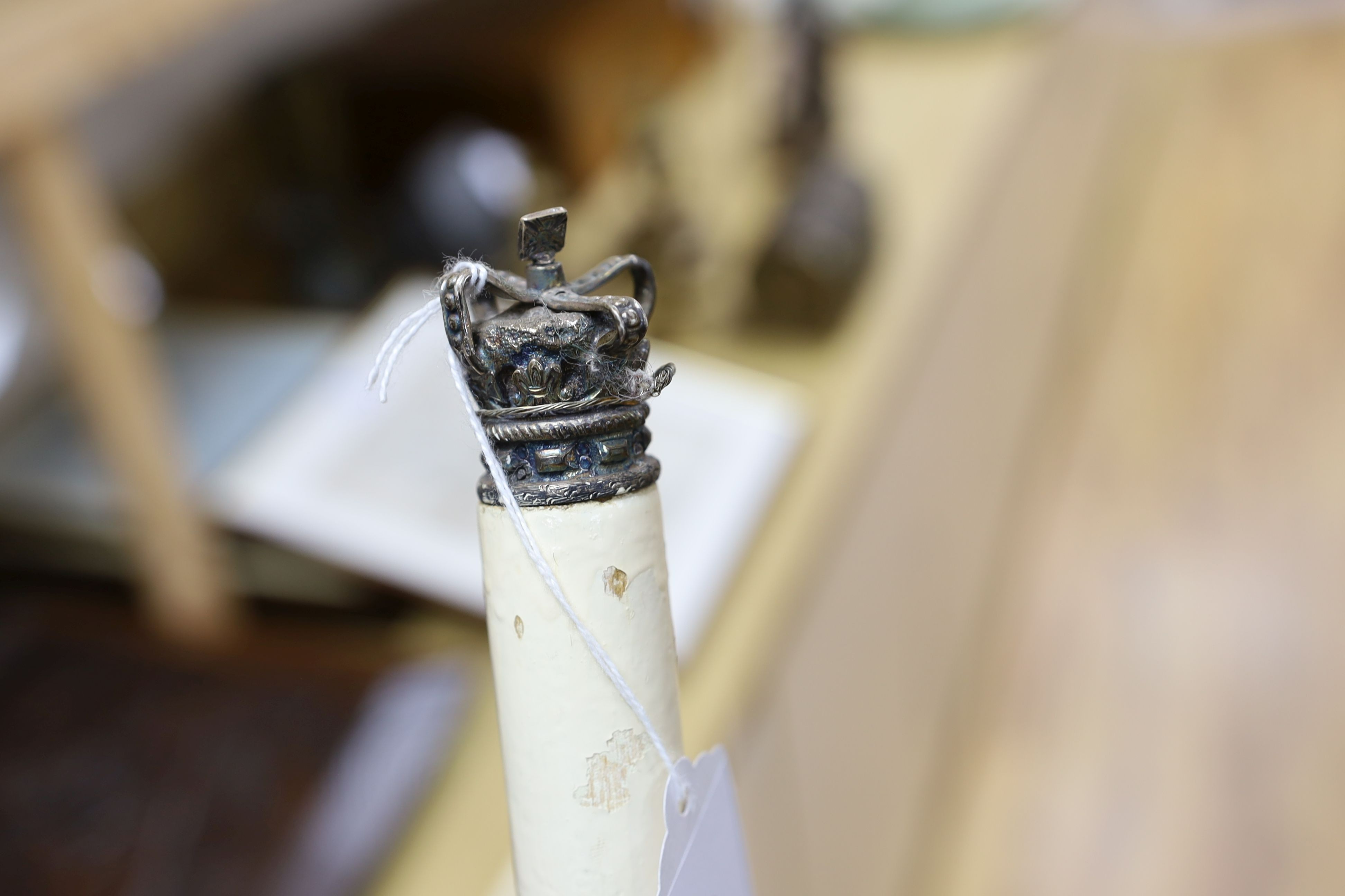 Two silver mounted tipstaffs, presented by the deputy lieutenant of County Meath c.1918–19